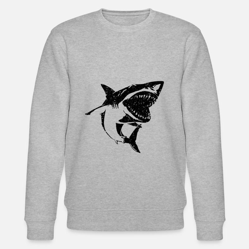 Requin noir - Sweat bio CHANGER Stanley/Stella Unisexe - gris chiné