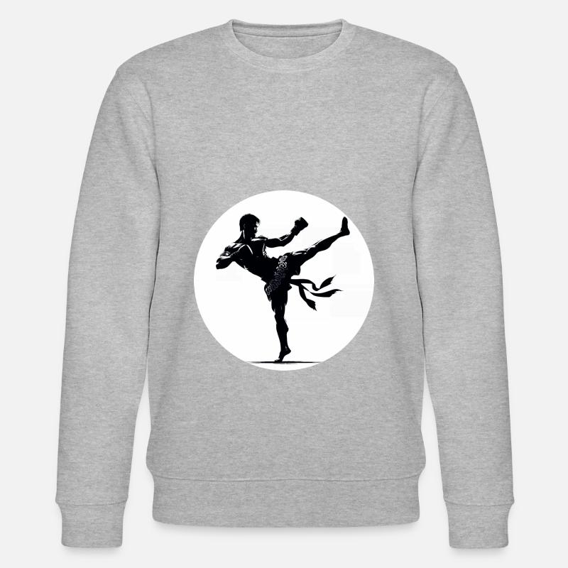 Muay Thai Design - Stanley/Stella Unisex Bio-Sweatshirt CHANGER  - Grau meliert