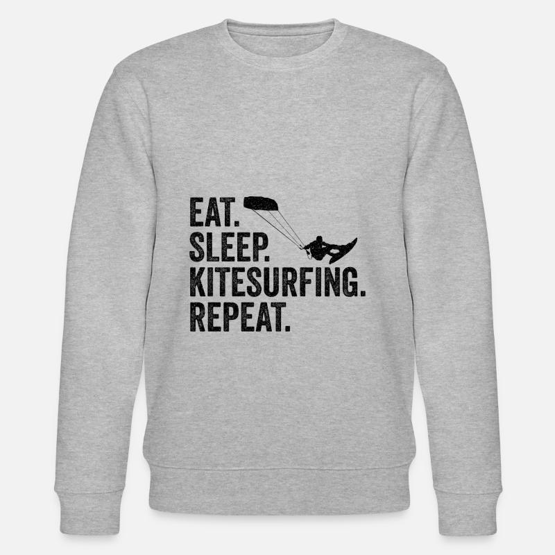 Kitesurfen Surfer Kite Geschenk - Stanley/Stella Unisex Bio-Sweatshirt CHANGER  - Grau meliert