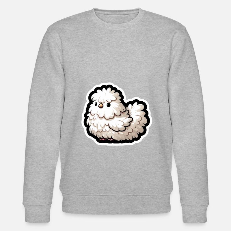 Silkie Chicken Fluffy Chicken Silkies - Stanley/Stella Unisex Bio-Sweatshirt CHANGER  - Grau meliert