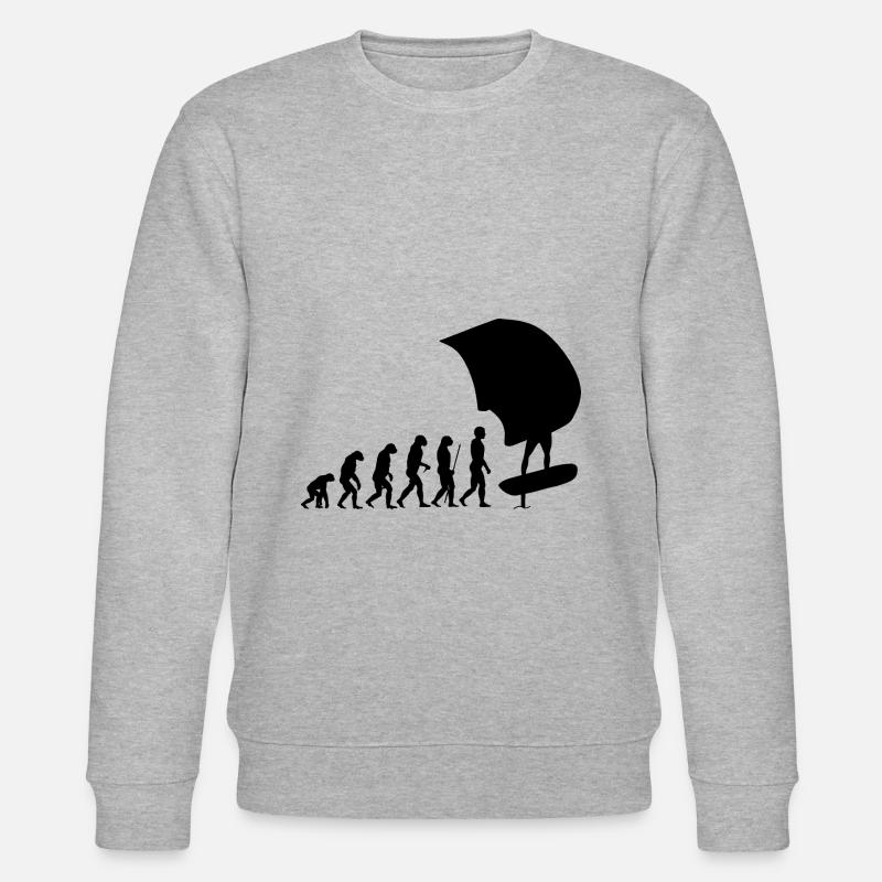 Wingfoil Wingfoiler Evolution - Stanley/Stella Unisex Bio-Sweatshirt CHANGER  - Grau meliert