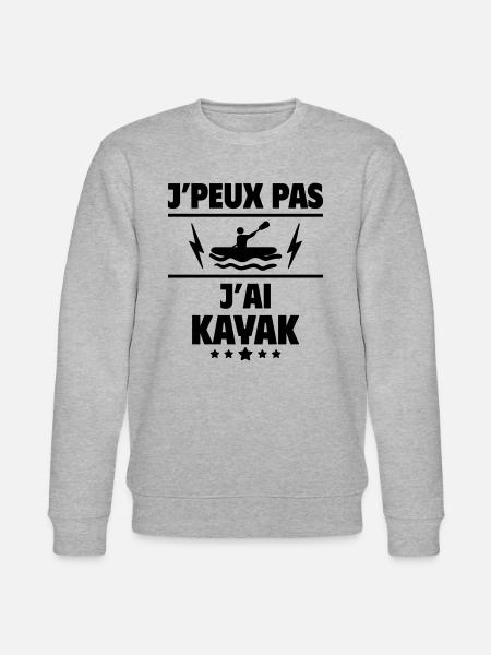 J'peux pas j'ai kayak, kayakiste, cadeau noël - Sweat bio CHANGER Stanley/Stella Unisexe - gris chiné