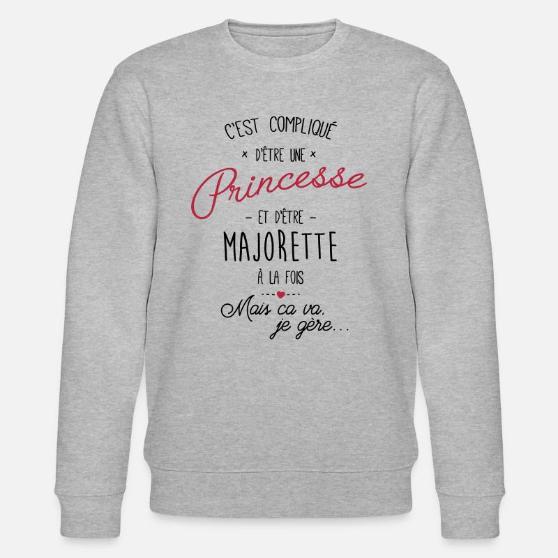 princesse et majorette - Sweat bio CHANGER Stanley/Stella Unisexe - gris chiné