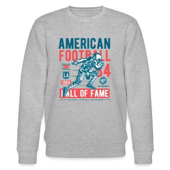 Football American Ball College Sports Touchdown USA - Sweat bio CHANGER Stanley/Stella Unisexe - gris chiné - Devant - Nik (191cm) & Marisol (170cm)