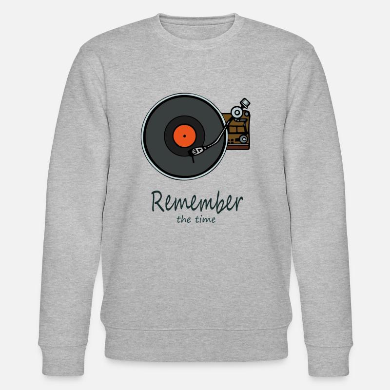 1RememberPlattenspieler - Sweat bio CHANGER Stanley/Stella Unisexe - gris chiné
