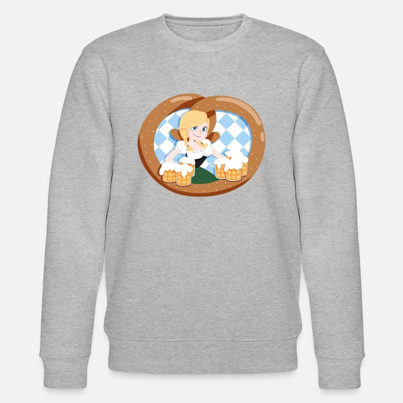 Bier Madel - Bier Mädchen - Kellnerin - Stanley/Stella Unisex Bio-Sweatshirt CHANGER  - Grau meliert