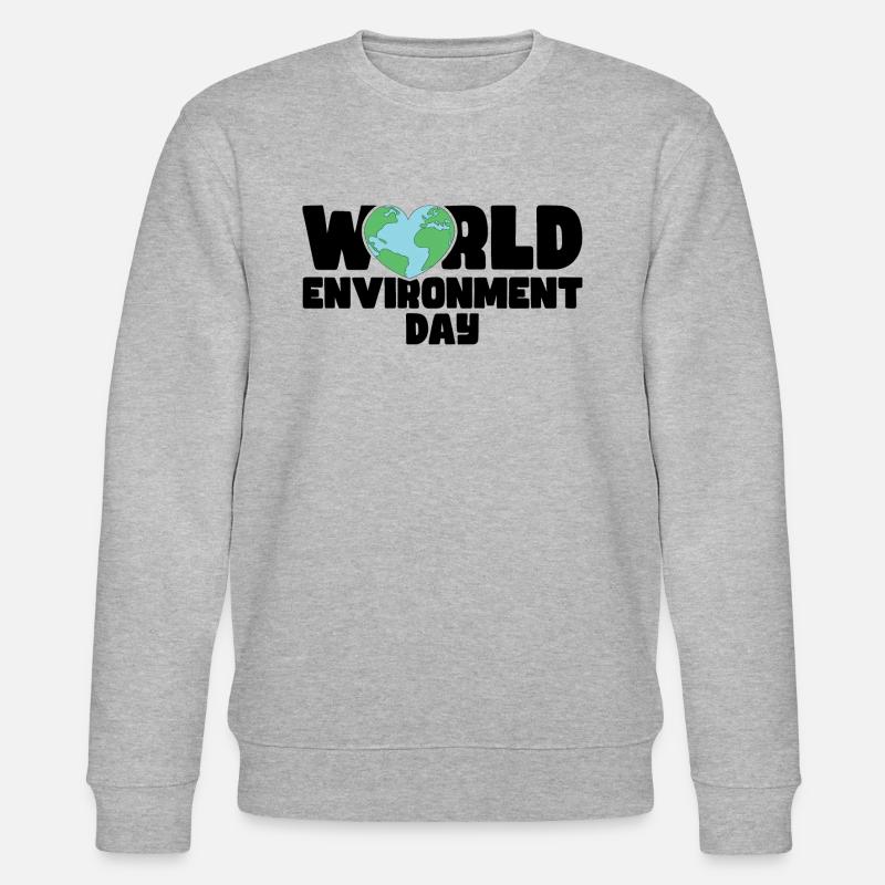 World environment day - Stanley/Stella Unisex Bio-Sweatshirt CHANGER  - Grau meliert