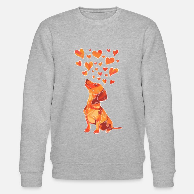Verliebter Dackel - Stanley/Stella Unisex Bio-Sweatshirt CHANGER  - Grau meliert