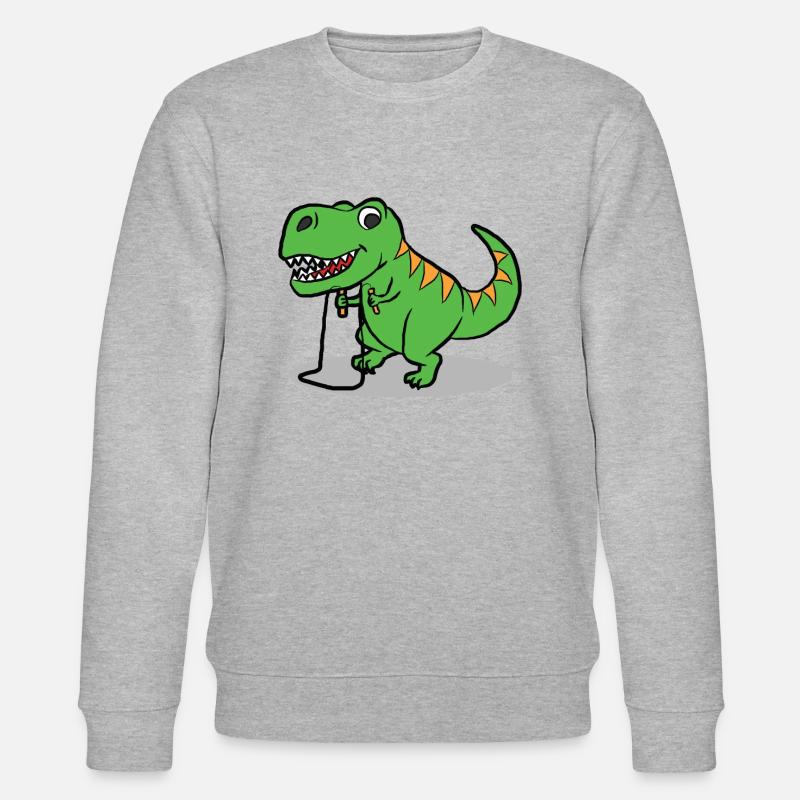 dinosaur - Stanley/Stella CHANGER Unisex Organic Sweatshirt - heather grey