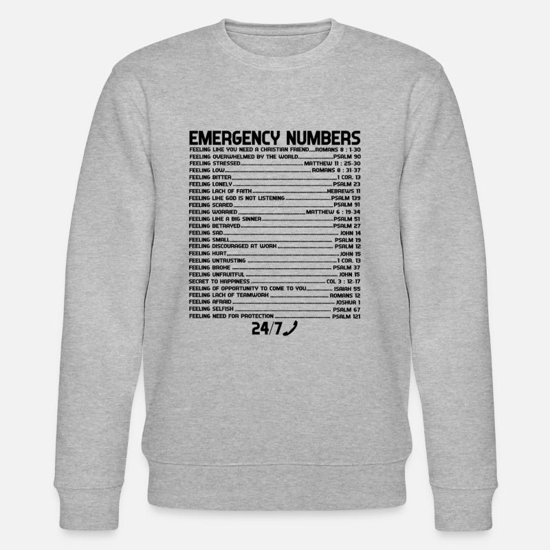 Notruf & Christlicher Glaube - Stanley/Stella Unisex Bio-Sweatshirt CHANGER  - Grau meliert
