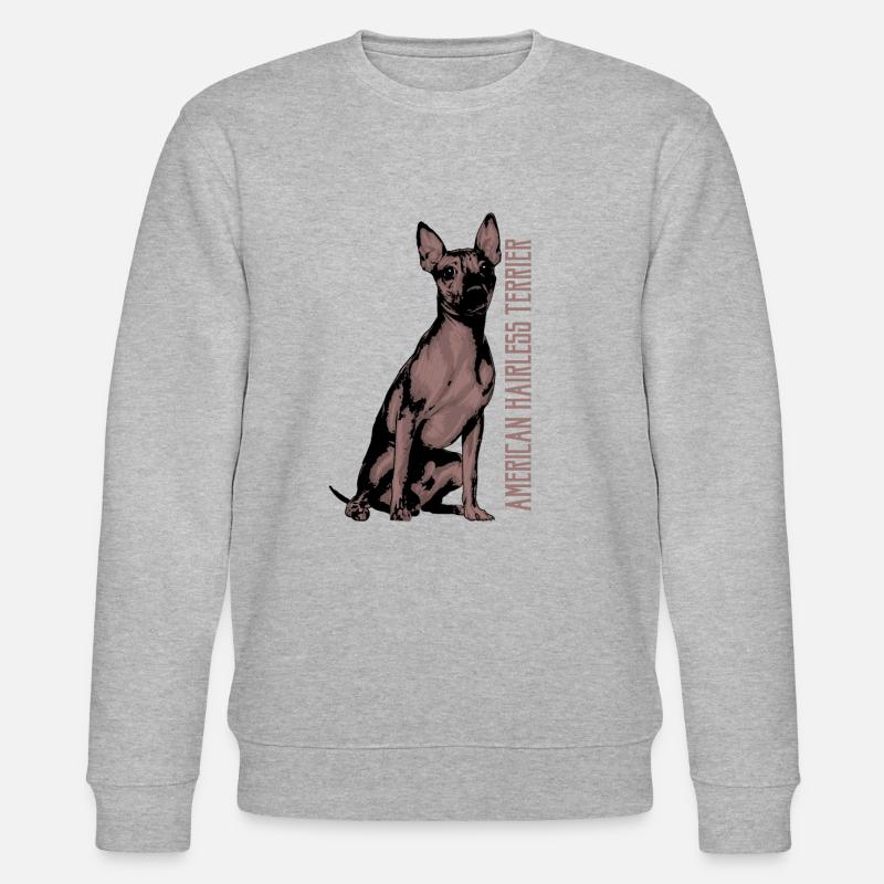 Terrier américain sans poil - Sweat bio CHANGER Stanley/Stella Unisexe - gris chiné