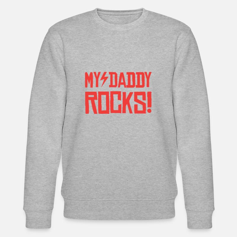 My Daddy Rocks - Stanley/Stella Unisex Bio-Sweatshirt CHANGER  - Grau meliert