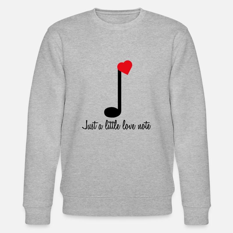 Love Note & Musik - Stanley/Stella Unisex Bio-Sweatshirt CHANGER  - Grau meliert