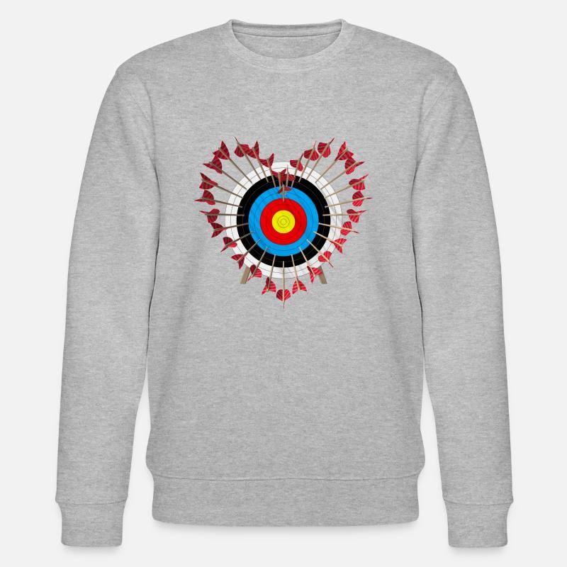 Zielscheibe Herzchen - Stanley/Stella Unisex Bio-Sweatshirt CHANGER  - Grau meliert