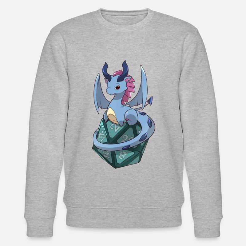 Drache D20 - Stanley/Stella Unisex Bio-Sweatshirt CHANGER  - Grau meliert