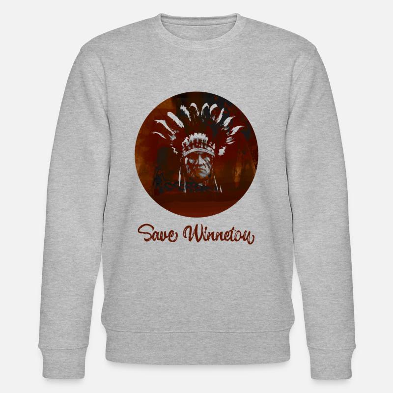 save winnetou,winnetou,indians,graffiti,circle - Stanley/Stella CHANGER Unisex Organic Sweatshirt - heather grey