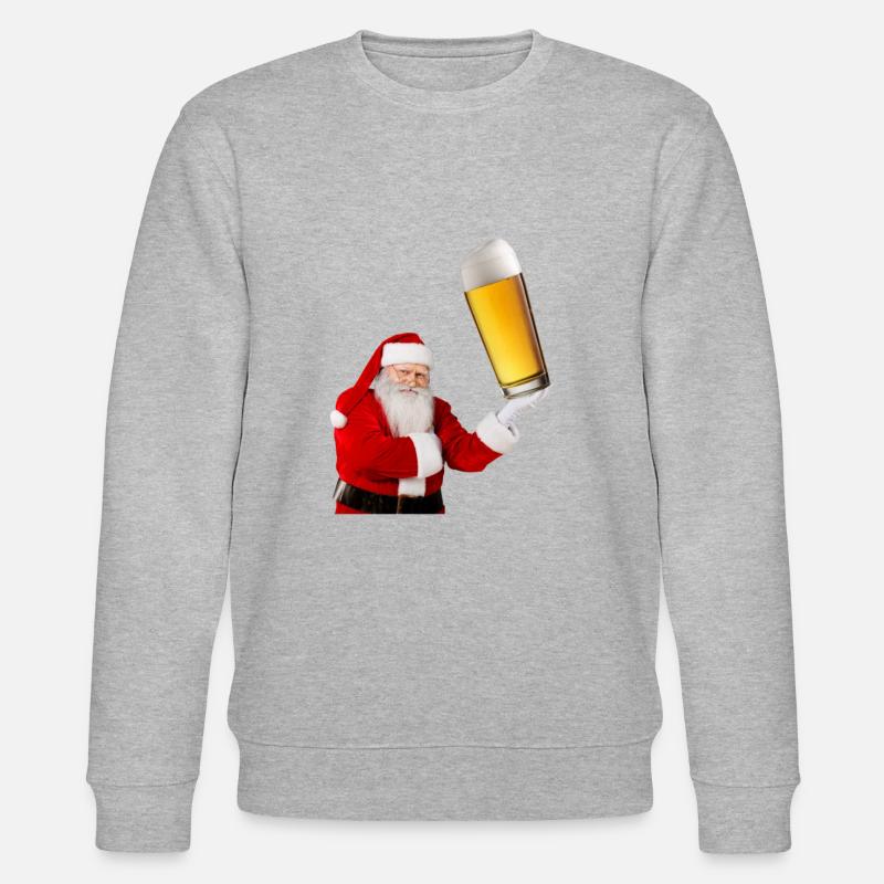 Weihnachtsmann Bier - Stanley/Stella Unisex Bio-Sweatshirt CHANGER  - Grau meliert