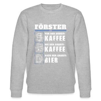 Mon quotidien de forestier - Sweat bio CHANGER Stanley/Stella Unisexe - gris chiné - Devant - Nik (191cm) & Marisol (170cm)
