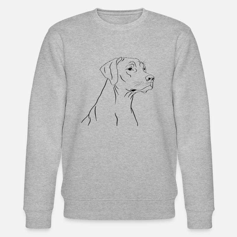 Dessin de Rhodesian Ridgeback - Sweat bio CHANGER Stanley/Stella Unisexe - gris chiné