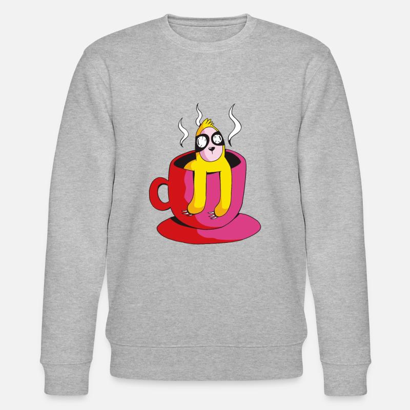 Paresseux café fatigue funeste café - Sweat bio CHANGER Stanley/Stella Unisexe - gris chiné