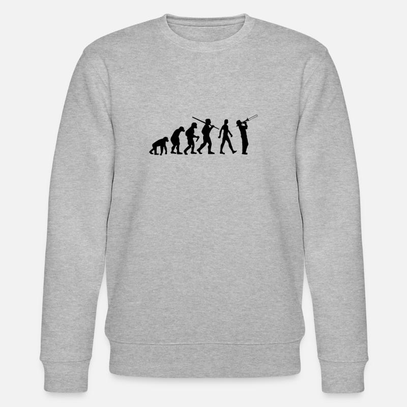 Posaune Evolution Posaunist - Stanley/Stella Unisex Bio-Sweatshirt CHANGER  - Grau meliert
