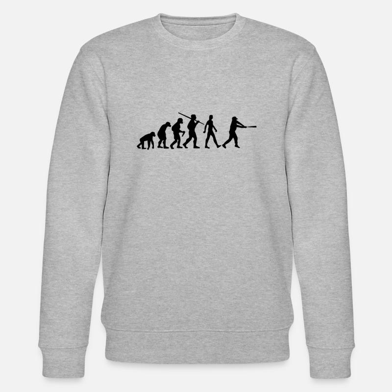 Baseball Evolution Batter Evolution - Stanley/Stella CHANGER Unisex Organic Sweatshirt - heather grey