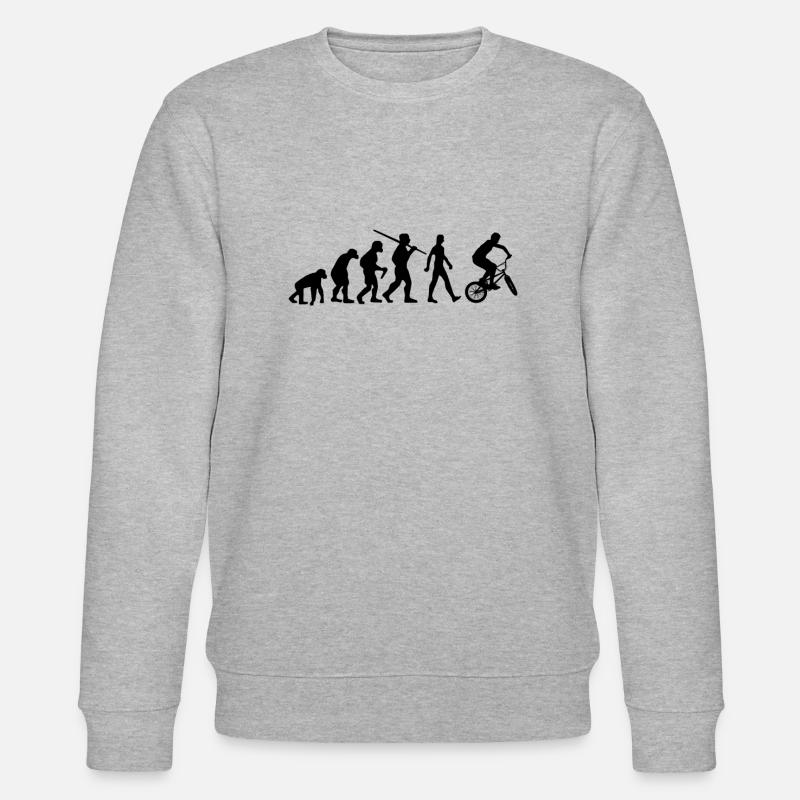 BMX Evolution BMX Rad - Stanley/Stella Unisex Bio-Sweatshirt CHANGER  - Grau meliert