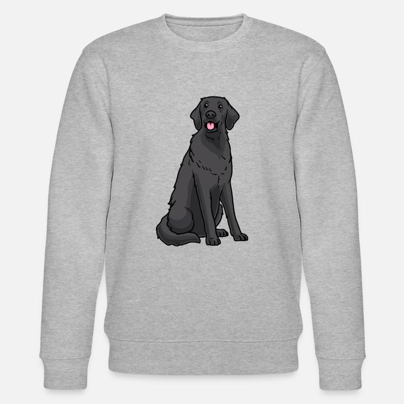 Flat Coated Retriever Hund - Stanley/Stella Unisex Bio-Sweatshirt CHANGER  - Grau meliert