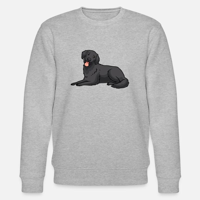Plat Coated Retriever Chien - Sweat bio CHANGER Stanley/Stella Unisexe - gris chiné