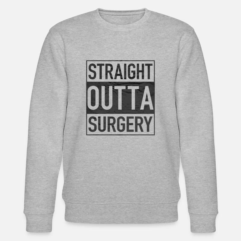 Straight Outta SURGERY - Stanley/Stella Unisex Bio-Sweatshirt CHANGER  - Grau meliert