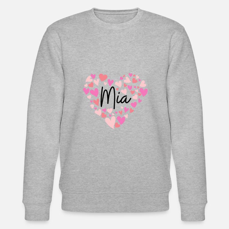 Ich liebe Mia - Stanley/Stella Unisex Bio-Sweatshirt CHANGER  - Grau meliert