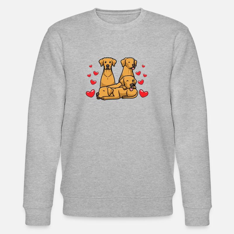 Chien Rhodesian Ridgeback - Sweat bio CHANGER Stanley/Stella Unisexe - gris chiné
