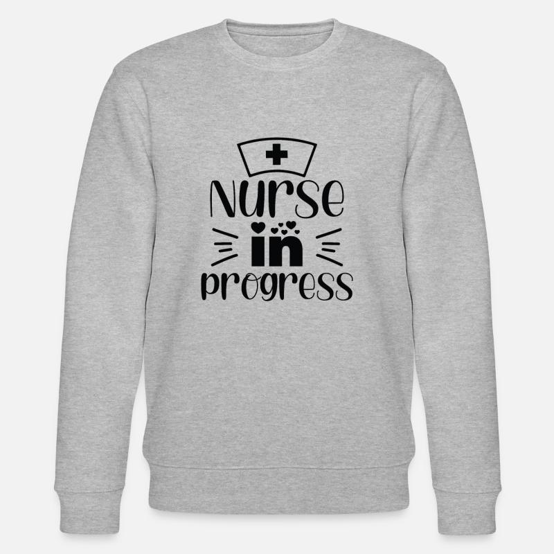 Krankenschwester in Progress - Stanley/Stella Unisex Bio-Sweatshirt CHANGER  - Grau meliert