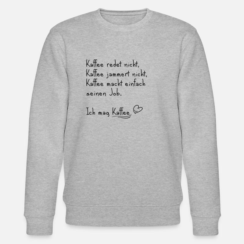 Ich mag Kaffee - Stanley/Stella Unisex Bio-Sweatshirt CHANGER  - Grau meliert