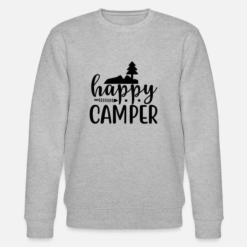 Glückliche Camper Wandershirt - Stanley/Stella Unisex Bio-Sweatshirt CHANGER  - Grau meliert