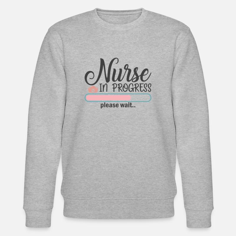 Krankenschwester in Arbeit - Stanley/Stella Unisex Bio-Sweatshirt CHANGER  - Grau meliert