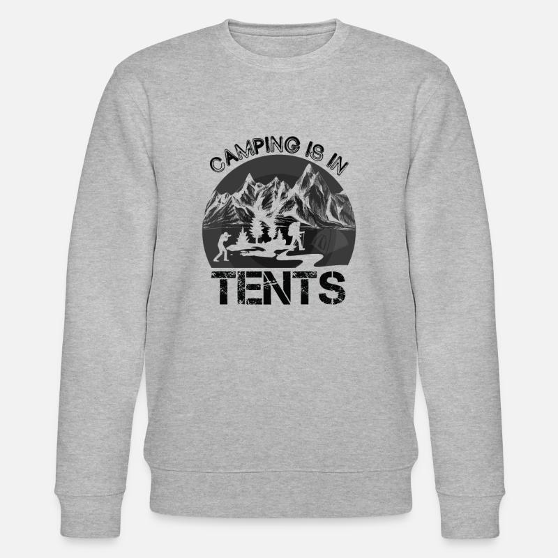 Zelten ist Zelten Wandershirt - Stanley/Stella Unisex Bio-Sweatshirt CHANGER  - Grau meliert