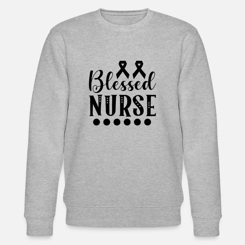 Blessed Nurse - Stanley/Stella Unisex Bio-Sweatshirt CHANGER  - Grau meliert