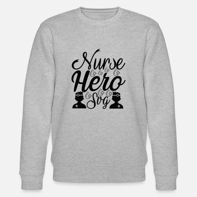 Krankenschwester Held - Stanley/Stella Unisex Bio-Sweatshirt CHANGER  - Grau meliert