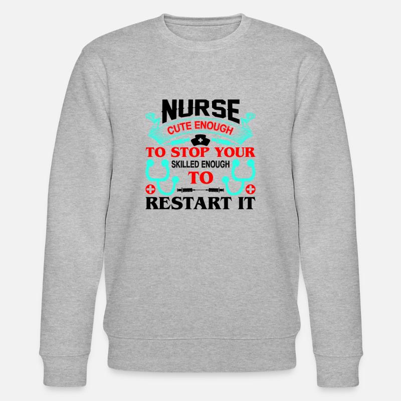 Krankenschwester - Stanley/Stella Unisex Bio-Sweatshirt CHANGER  - Grau meliert