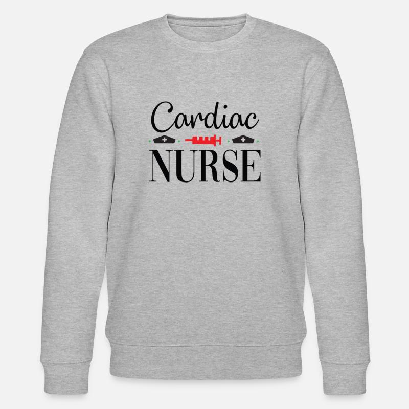 Cardio Krankenschwester - Stanley/Stella Unisex Bio-Sweatshirt CHANGER - Grau meliert