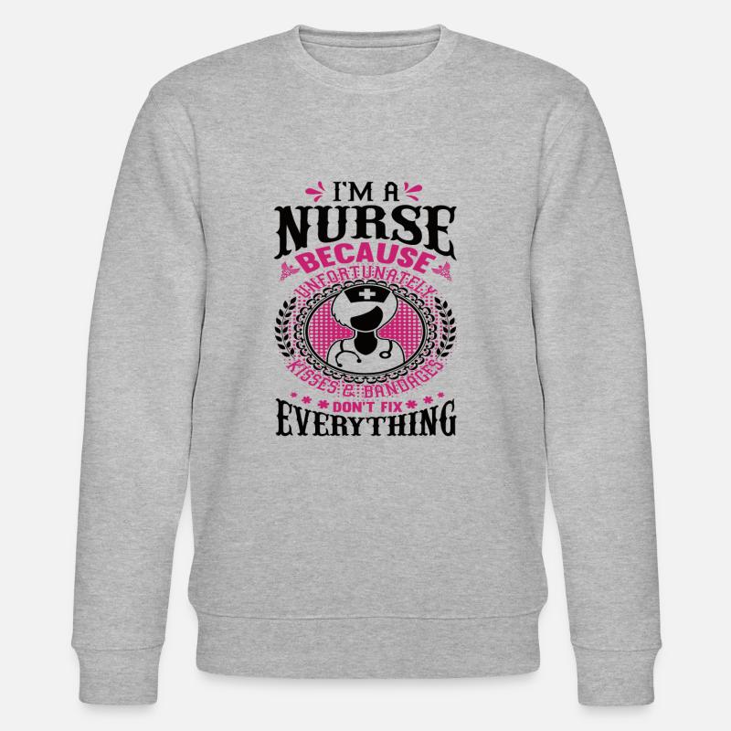 Krankenschwester - Stanley/Stella Unisex Bio-Sweatshirt CHANGER - Grau meliert