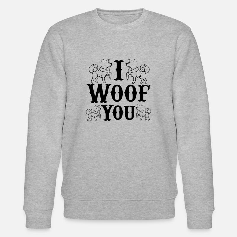 Ich wuff dich - Stanley/Stella Unisex Bio-Sweatshirt CHANGER  - Grau meliert