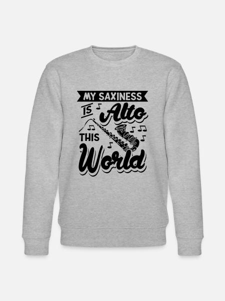 Saxophone Saxophone Player - Stanley/Stella CHANGER Unisex Organic Sweatshirt - heather grey