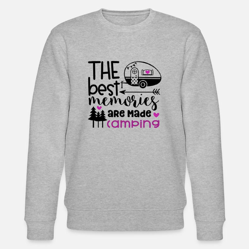 Camping Erinnerungen Wandershirt - Stanley/Stella Unisex Bio-Sweatshirt CHANGER  - Grau meliert