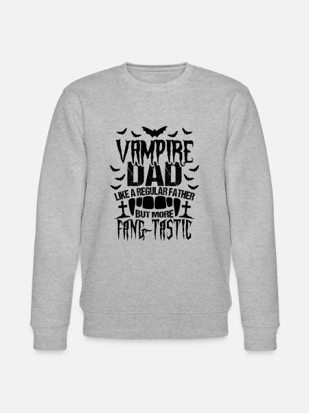 Vampire Dad Halloween - Stanley/Stella CHANGER Unisex Organic Sweatshirt - heather grey