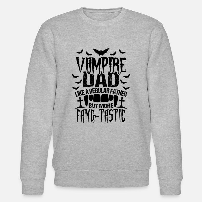 Vampire Dad Halloween - Stanley/Stella CHANGER Unisex Organic Sweatshirt - heather grey