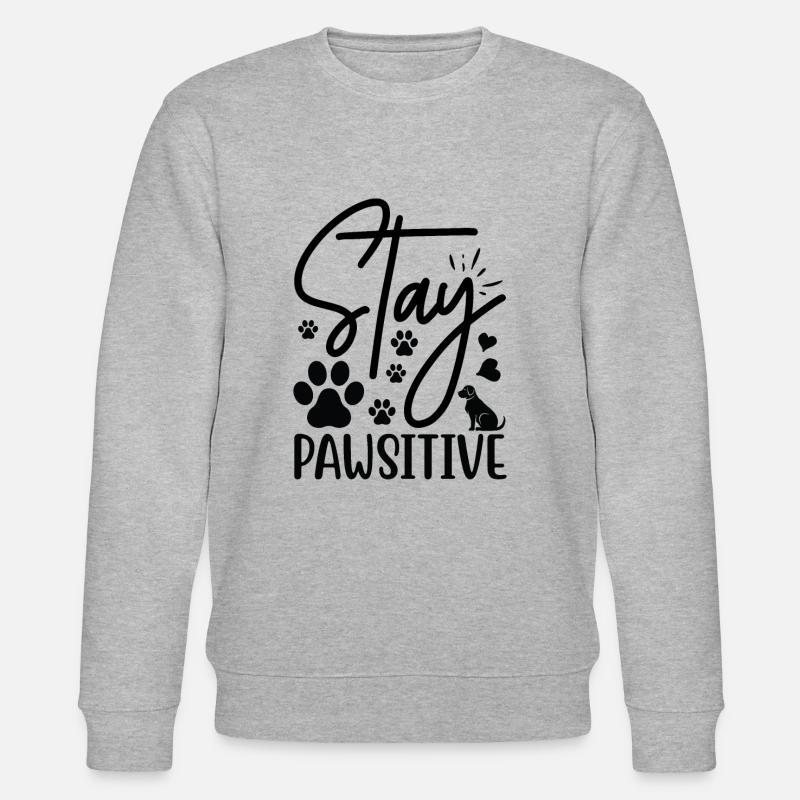 Restez pawsitive - Sweat bio CHANGER Stanley/Stella Unisexe - gris chiné