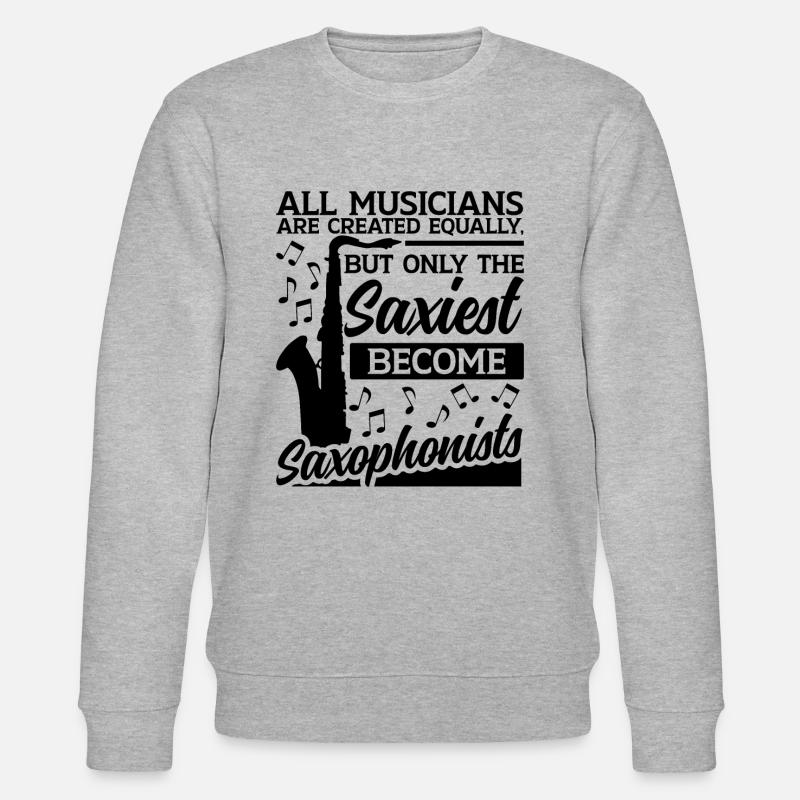 Saxophoniste Saxophoniste Saxophone - Sweat bio CHANGER Stanley/Stella Unisexe - gris chiné