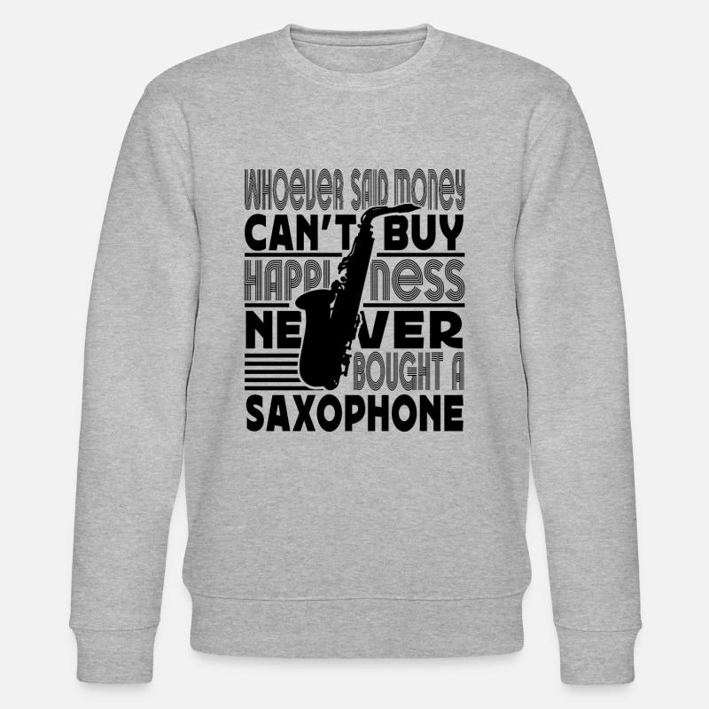 Saxophoniste Saxophoniste Saxophone - Sweat bio CHANGER Stanley/Stella Unisexe - gris chiné